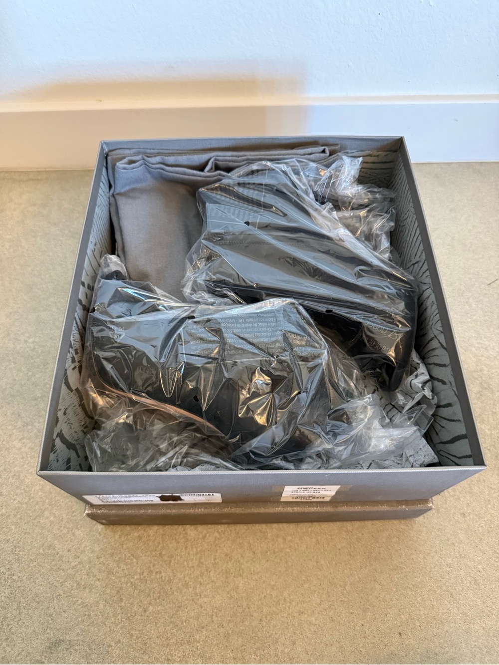 Alexander McQueen Black Leather Peep-Toe Stiletto Booties. 36. Like New. - Picture 7 of 7